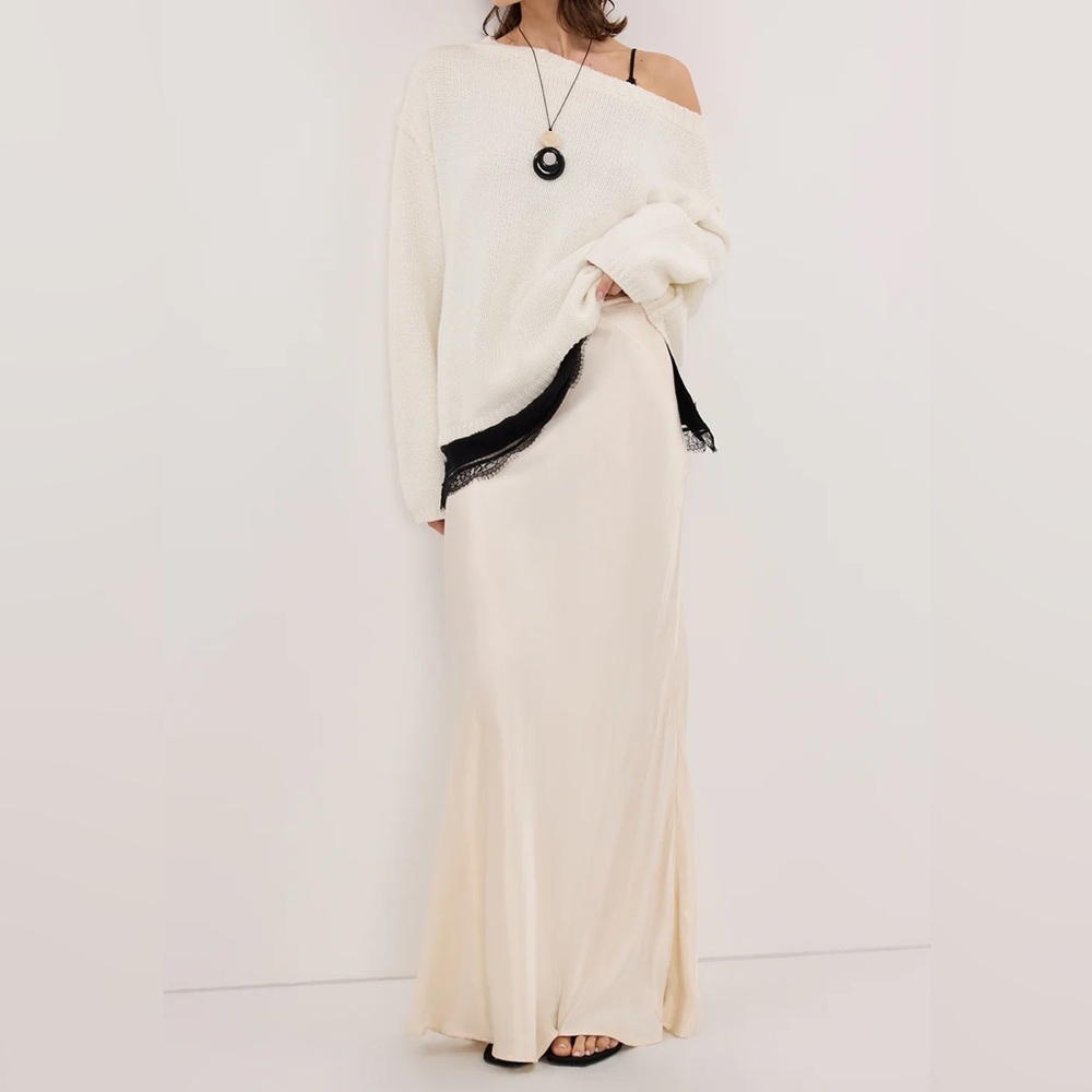 DISSH Cream Maxi Skirt
